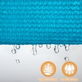 thumbnail image 4 of LOVE STORY Sun Shade Sail Rectangle 95% UV Block Sunshade Awning for Backyard Yard Deck Patio Garden Outdoor Activities and Facility, 16'x16' Turquoise, 4 of 7