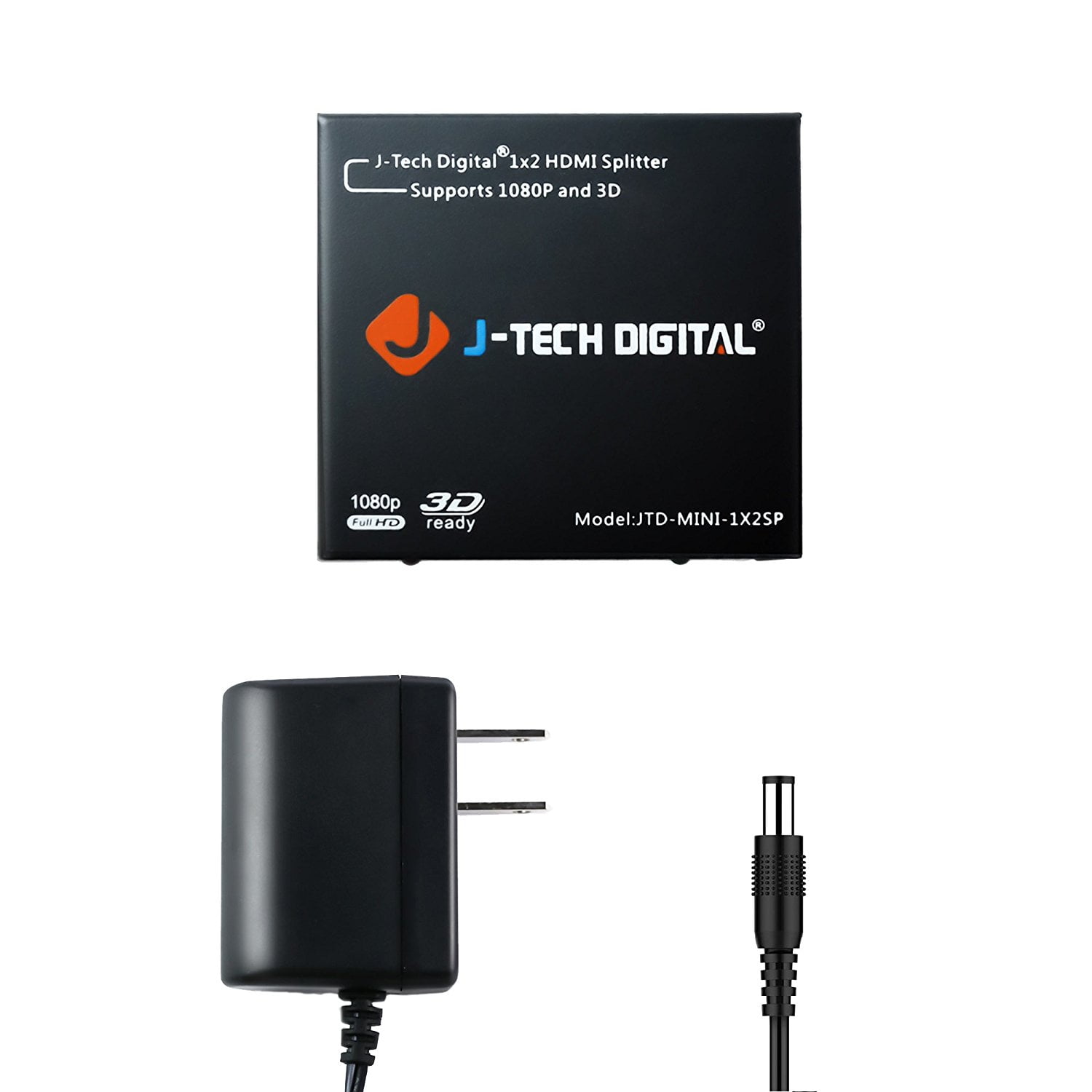 J-Tech Digital JTD-MINI-1x2SP 2 Port 1X2 Powered Hdmi Super Mini Splitter