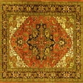 thumbnail image 1 of Ahgly Company Machine Washable Indoor Square Persian Yellow Traditional Area Rugs, 3' Square, 1 of 4