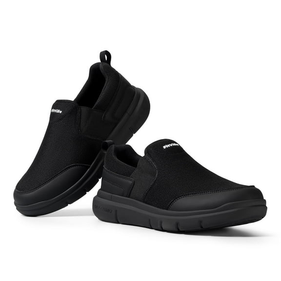 FitVille Mens Slip on Casual Shoes Loafers, Extra Wide Width Available