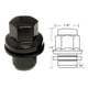 thumbnail image 2 of 20X Black Lug Nuts M14X1.5 Fit for Land Range Rover Sport HSE LR3 LR4 LR2 Wheels, 2 of 5