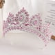 thumbnail image 2 of Zhuge Tiara de boda para novia, diadema de princesa, corona de novia, joyería para el cabello con diamantes de imitación de cristal, decoración para novia, cumpleaños, graduación, boda (rosa oscuro), 2 of 3