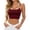 Red, variant on Women's Contrast Strap Halter Cami Top Two-Piece Square Neck Slim Fit Cropped Tank for Summer Outfits, 1 Piece, S-XL