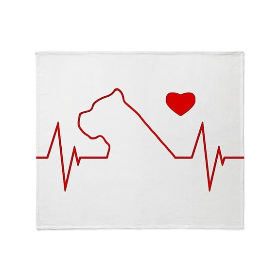 CafePress - Cane Corso Heartbeat Throw Blanket - Soft Fleece Throw Blanket, 50"x60" Stadium Blanket