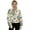 Butterfly Floral Beige, variant on Women's Quarter Zip Pullover Top Oversized Cropped Sweatshirt Loose Thumbhole Long Sleeve Pullover Sweater Fall Winter Outfits for Streetwear, M, Beige White Marble