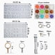 thumbnail image 5 of Molde de silicona para resina DIY - Kit de 127 piezas con letras, números y accesorios brillantes (12 colores), 5 of 6