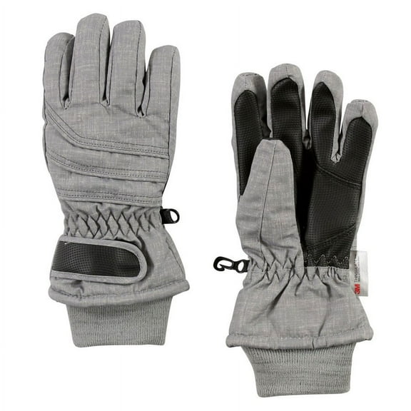 Hudson Baby Unisex Snow Gloves, Heather Gray, 3-4 Years