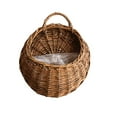 thumbnail image 2 of Cesta de flores para colgar en la pared Maceta para colgar en la pared Cesta colgante de ratán tejido a mano con forma de nido de pájaro Cesta tejida a mano estilo pastoral para colgar en la pared, 2 of 5