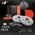 thumbnail image 2 of A-Premium 11.81 inch(300 mm) Front Disc Brake Rotors + Ceramic Pads Kit Compatible with Select Acura and Honda Models - CL 2001-2003, TL 1999-2008, TSX 2004-2010, Accord 2003-2011, 6-PC Set, 2 of 8