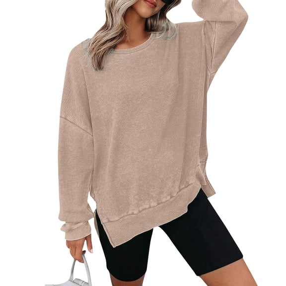 Acid Wash Sweatshirt For Women Crewneck Long Sleeve Pullover Tops | Cotton, Loose Fit, Streetwear, Vintage, Fall Fashion Clothes, 330
