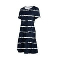 thumbnail image 5 of Erwazi Summer Casual Dresses for Women Swing Short Sleeve T Shirt Dresses Tiered Flowy Beach Mini Dress with Pockets, 5 of 6