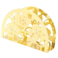 thumbnail image 3 of Servilletero de moda, dispensador de pañuelos de papel de mesa, soporte de pie para centro de mesa, soporte para servilletas, accesorios para comedor Dorado, 3 of 9