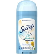 ( 2 Pack) Secret Anti-Perspirant Deodorant Invisible Solid Spring Breeze 2.60 oz