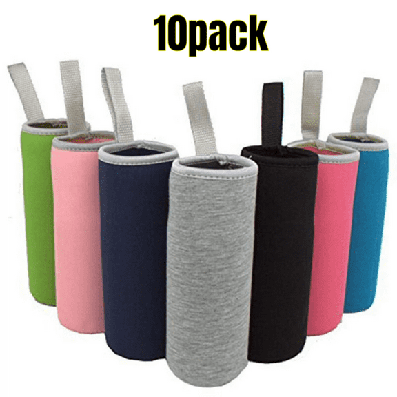 10 Pack Neoprene Bottle Carrier Bottle Sleeve Water Bottle Holder (340ML)