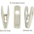 thumbnail image 3 of Velvet Hangers Clips, 20 Pack Finger Clips, Strong Felt Hanger Clips for Velvet Trousers Hangers, Ivory, 3 of 5