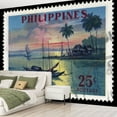 thumbnail image 2 of Peel and Stick Wallpaper Canvas Manila Bay Philippines postage stamp Modern Art Wall Mural Decor Self Adhesive and Removable 69in x 98in, 2 of 8