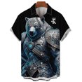 thumbnail image 3 of Camisas de animales para hombres, ropa para hombres con estampado de guerrero orco, camisetas casuales de manga corta para uso diario, camisetas holgadas de gran tamaño, 3 of 5