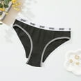 thumbnail image 4 of Elainilye Fashion Womens Cotton Underwear Midriff Panties Cotton Pants Breathable Comfortable Panties Plus Size Underwear,Black, 4 of 4
