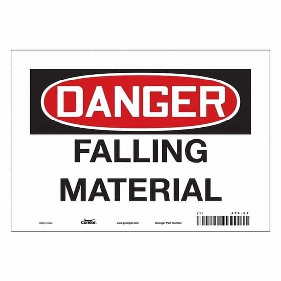 Condor Safety Sign,7 inx10 in,Vinyl 476L02