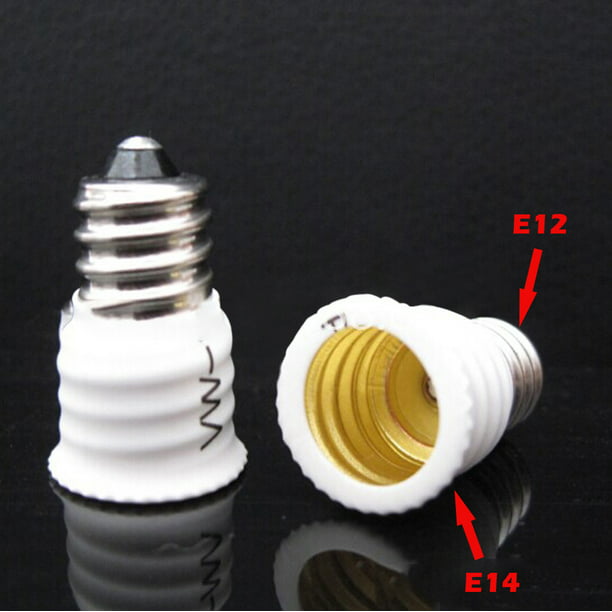 zijn suiker het kan Led Lights For Bedroom 2Pcs E12 To E14 Adapter Converter Lamp Holder Base  Socket For E14 Led Light Bulb - Walmart.com