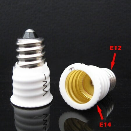 

MIARHB 2Pcs E12 To E14 Adapter Converter Lamp Holder Base Socket For E14 LED Light Bulb