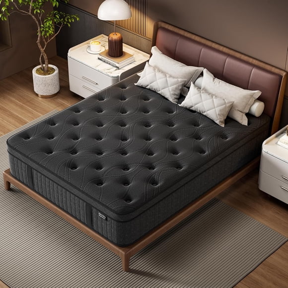 FAYAMORE Colchón Híbrido Matrimonial 137x190x30cm| Resortes de Bolsillo Individuales | Memory Foam + Espuma Alta Elasticidad | Firmeza Medio | Colchón en Caja | Sin Interferencia de Movimiento