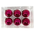 thumbnail image 4 of 2.75 Inch Set of 6 Burgundy Shiny Glass Ball Christmas Ornaments, 4 of 5