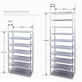 thumbnail image 3 of Vertical Narrow Shoe Rack Organizer Tall Shoe Rack for Closet Entryway 9 Tier Non-Woven Cover Shoe Shelf,Free Standing Shoe Storage Cabinet with Dustproof Cover, 3 of 8