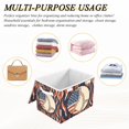 thumbnail image 6 of Yayeee Collapsible Cube Storage Bin with Lid Fabric Closet Decorative Basket with Handles, Baseball Pattern, 6 of 7