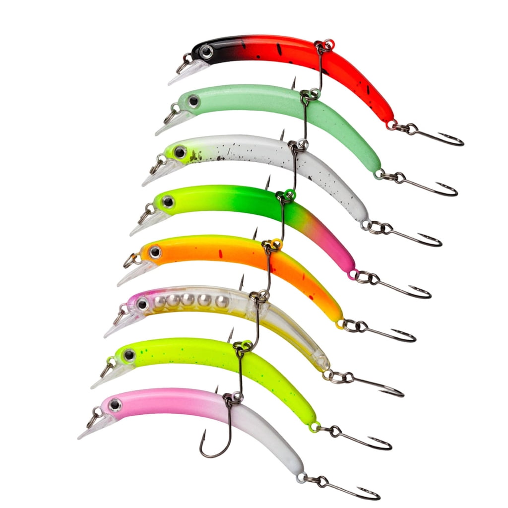 8Pcs Floating Fishing Baits Crankbait Wobbles Topwaters Artificial Hard Baits Minnow Lure for Fishing Tackle