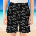 thumbnail image 4 of Byoo Dinosaur Print Shorts for Toddler Boys Elastic Waist Relaxed Fit Summer Sleepwear & Daily Casual Bottoms, 4 of 4