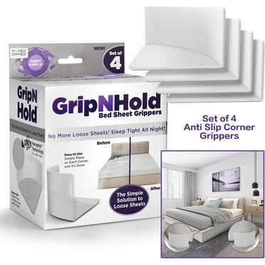 Sheet Simple Grip N Hold Bed Sheet Grippers (4 Pack)