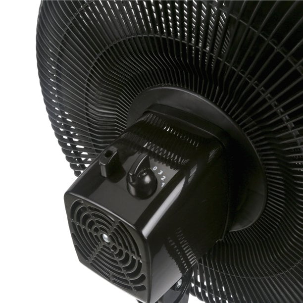 Black Lasko 16-in 3-Speed Oscillating Stand Fan 3-Speed Fan Model #S16500 