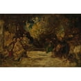 thumbnail image 2 of Adolphe Monticelli 18x13 Gold Ornate Wood Frame and Double Matted Museum Art Print Titled - Figures on a Terrace (Not Dated), 2 of 4