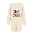 thumbnail image 4 of Pisexur Robes de Noël pour Femmes, Robe Chandail en Molleton à Col Rond Imprimé Verres de Vin Tendance, Robe de Fête Décontractée à Manches Longues, Robe de Vacances de Noël Mini Robe, 4 of 4