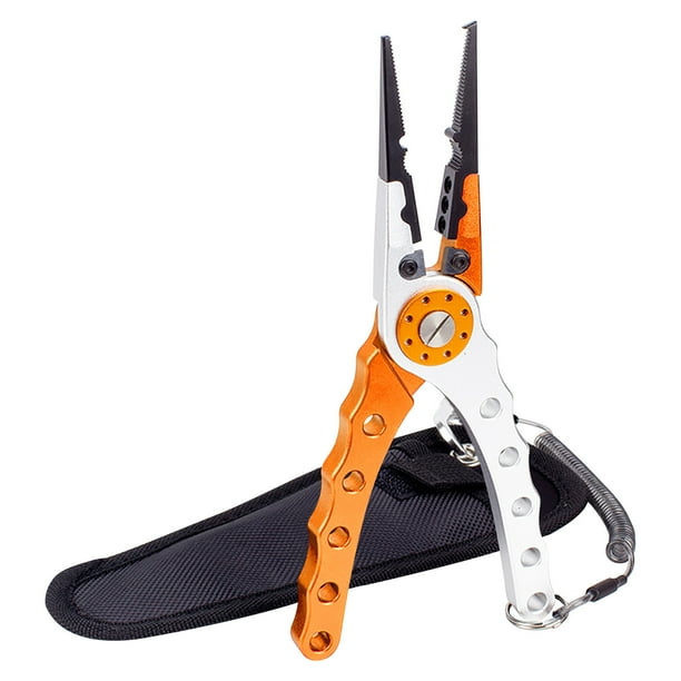 8-inch Fishing Pliers Saltwater 420 Stainless-Steel Fishing Tools Comfortable And Slip Rubber Handle Braideds Line Cutter Hook Remover Crimper
