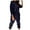 Dark Blue, variant on Velour Tracksuit Women Full Set Sale 2 Piece Outfit Sets Plain Long Sleeve Hoodie and Jogging Bottoms Casual Loose Sweatshirt Co Ord Set Sweat Suit Aesthetic Yoga Gym Tracksuits Ladies
