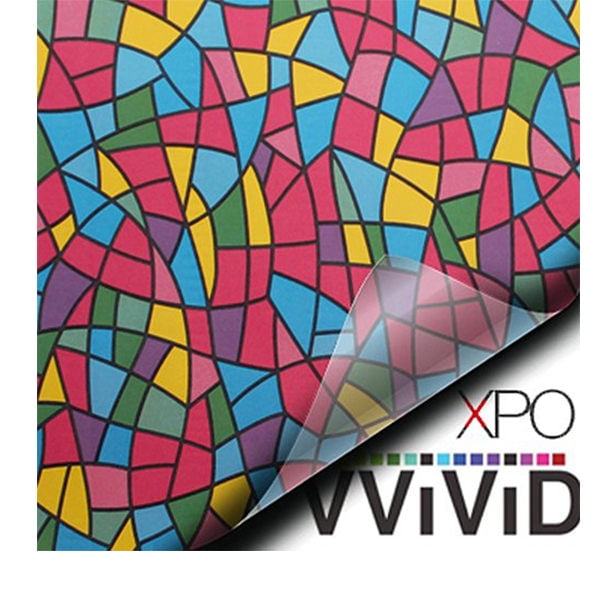 Vvivid Autumn Mosaic Pattern 36" x 24" Window Film Glass Decal 