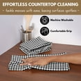 thumbnail image 7 of Native Fab 4 Pack Gingham Mini Check Kitchen Towel - Absorbent - Cotton Dish Cloths - 16x26 - Black, 7 of 7