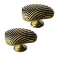 thumbnail image 2 of Poignée en Forme de Coquille en Alliage de zinc Poignée de Meuble à Trou Unique avec Vis, 2 of 6