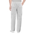 thumbnail image 2 of Men's Drawstring Fleece Lined Athletic Sport Fitness Gym Jogger Sweat Pants (White, 6XL), 2 of 2