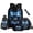 Blue Lightning Skull, variant on Mallard Duck Printed Camo Bow Kids Backpack Set 5 Pcs Rugged Outdoor Girls School Bag with Lunch Bag, Pencil Case, Water Bottle Cover and Wrist Strap for Waterfowl Hunting Tween Girls 7-12
