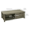 thumbnail image 3 of HOMCOM Table Basse Style Ferme avec Tiroir et Tablette de Rangement pour Salon, 3 of 10