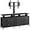 Black Carbon Fiber, variant on Hanyu  TV Stand with Mount, 63" Entertainment Center for 32/45/55/60/65/70 inch TVs, Media Console Table with 7 Drawers, Height Adjustable Mount, Dresser TV Stand for Living Room, Rustic Brown