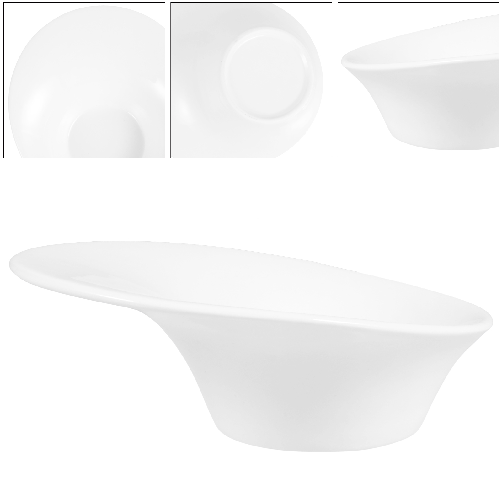 ULTNICE White Ceramic Bowl for Home Use Safe and Odorless with Material 8 Inches