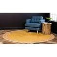 thumbnail image 1 of Indian Handmade Braided Inner Yellow Natural Jute Area Rug, Home Décor Rug, Jute Rug for Bedroom, Dining Room, living room, Doormat Rug Size - 9' Round (270 cm x 270 cm), 1 of 5