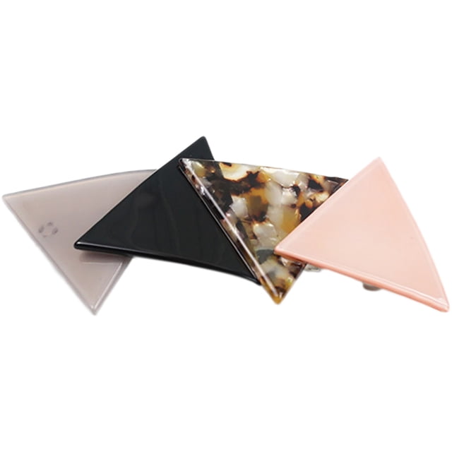 Bangcool Barrette pour Cheveux Celluloïde Vintage Triangle Mignon Accessoire Automatique pour Cheveux