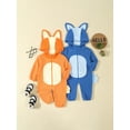 thumbnail image 3 of Michellecmm Baby Halloween Animal Costume Cute Zipper Fox Jumpsuit with Tail for Toddler Cosplay Party Holiday Outfit, 3 of 9