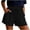 Black, variant on Chbgutlmr Womens Shorts Ruffled Elastic Waist Tie Front Loose Fitted Shorts Casual Summer Dressy Shorts with Pockets