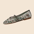 thumbnail image 6 of 2026 Women Casual Loafers Vintage Low Cut Trendy Lazy Style Solid Color Slip On Lightweight Cushioned Orthopedic Arch Support Wide Toe Box Comfortable Walking Daily Flat Shoes Green 37, 6 of 9